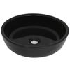 VidaXL Round Ceramic Black Washbasin 42 X 12 Cm