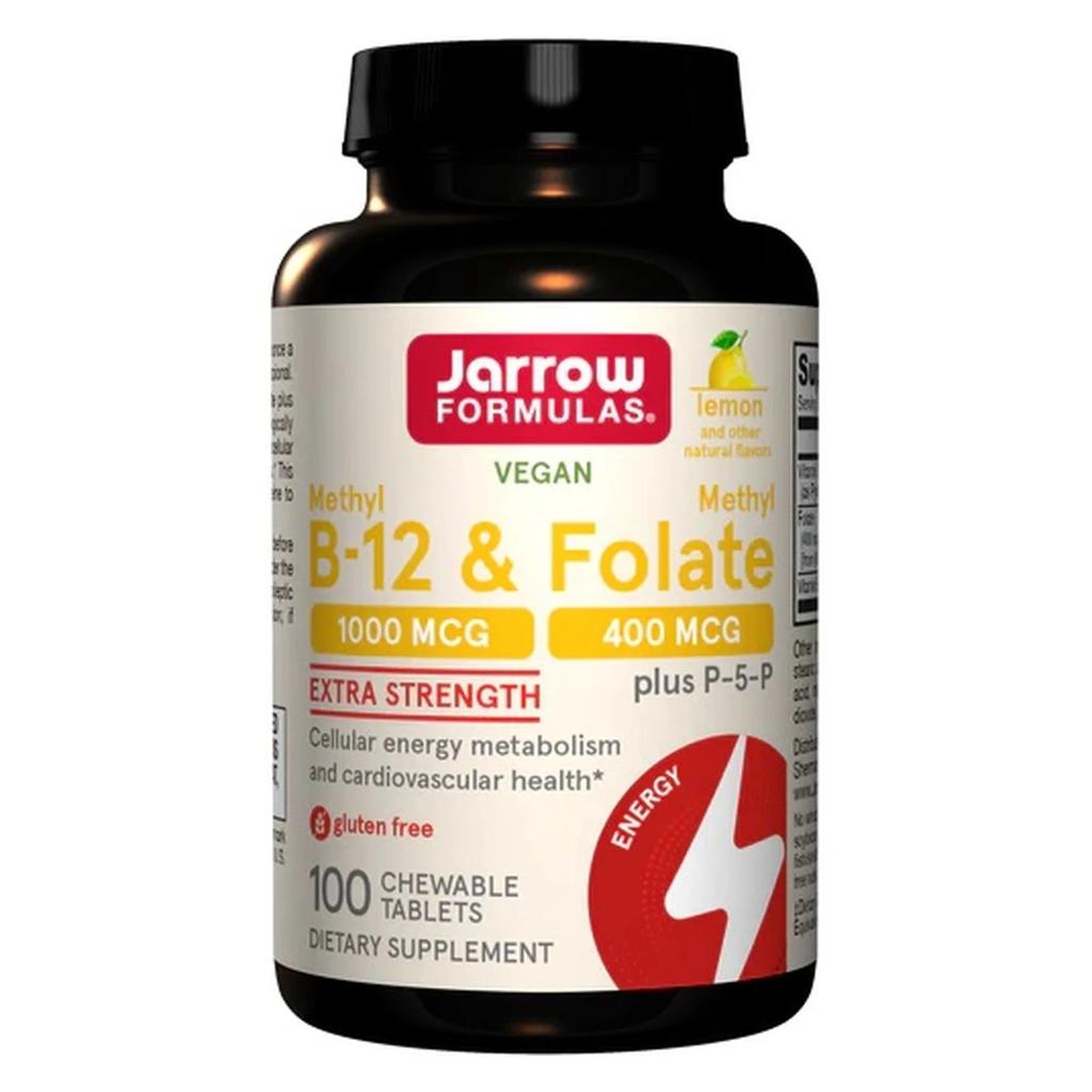 Methyl B-12 & Methyl Folate, Lemon - 100 chewable tabs