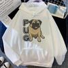 Pug Hoodies Women Unisex Long Sleeve Top Anime Harajuku Korean Style Pulls Women Unisex 90s Hood