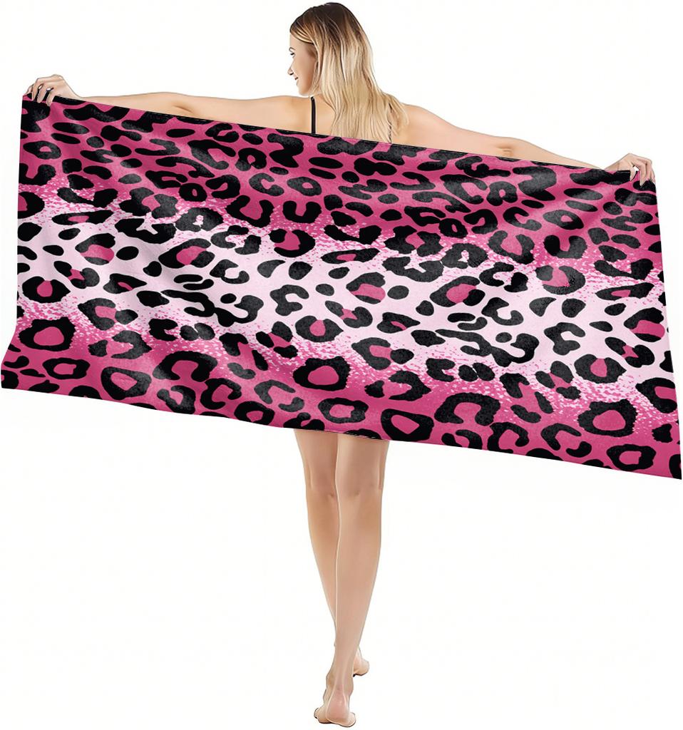 1PC Towel Tiger Leopard skin pattern for family friends Gifts Quick-Dry Beach Towel For Yoga Tourism Beach GYM Camping Swimming
