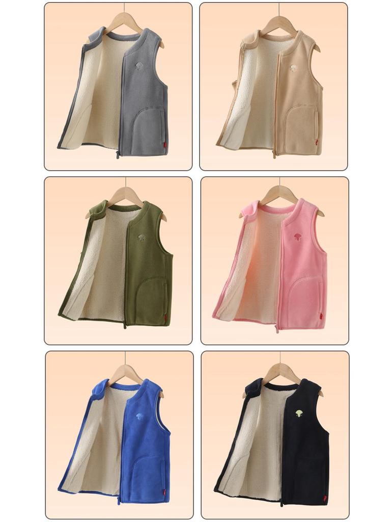 Детский зимний жилет на толстом флисе - Теплая верхняя одежда для подростков