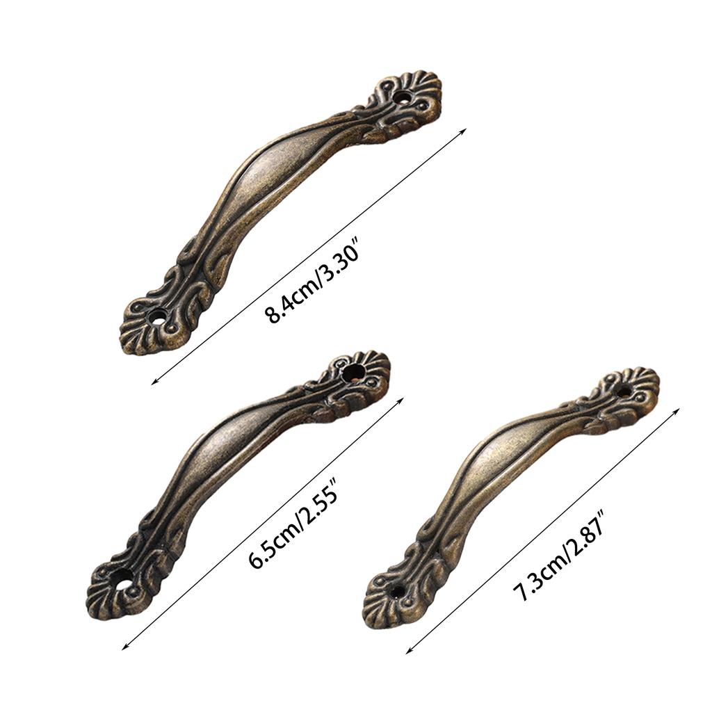 10pcs/set Vintage Drawer Handles Metal Pulls Zinc Alloy Knobs Drawer Handles Style Pulls for Wine Boxes & Wooden Chests