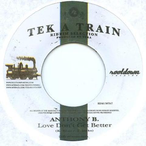 7-дюймовая пластинка ANTHONY B / SMILEY - Love Don't Get Better / Distance RDM130707 Rootdown Record 2010 Германия Регги, Ска и Даб