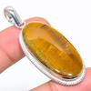 Natural Tiger Eye Gemstone Handmade 925 Sterling Silver Pendant 2.29" S2m67