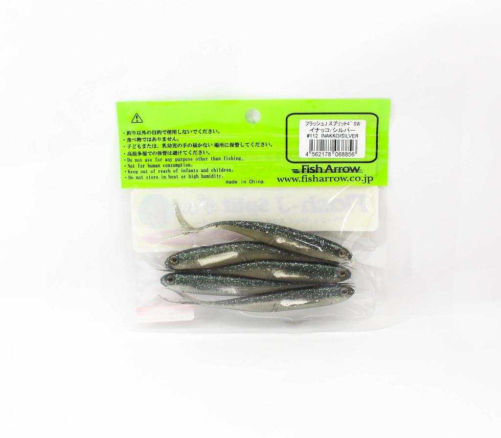 Fish Arrow Мягкая приманка Flash J Split SW 4 дюйма, 5 шт. в упаковке #112 (8856)