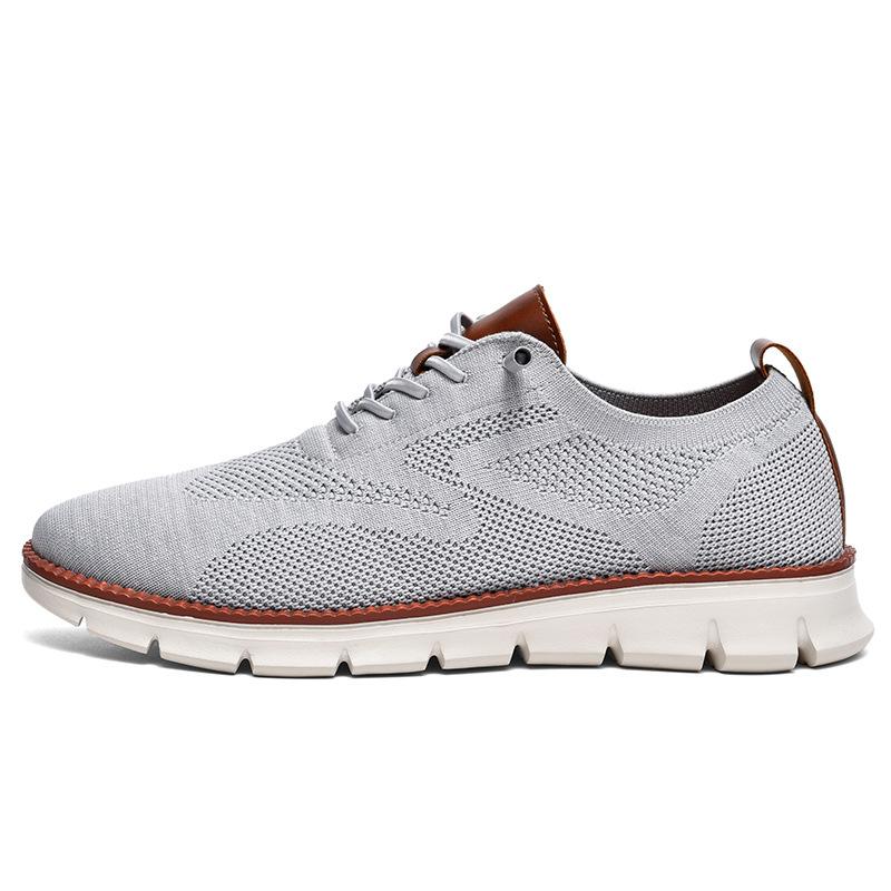 Британские мужские туфли летние дышащие кроссовки Fly-Woven Mesh Shoes мужские большие размеры 48 кроссовки для бега модные