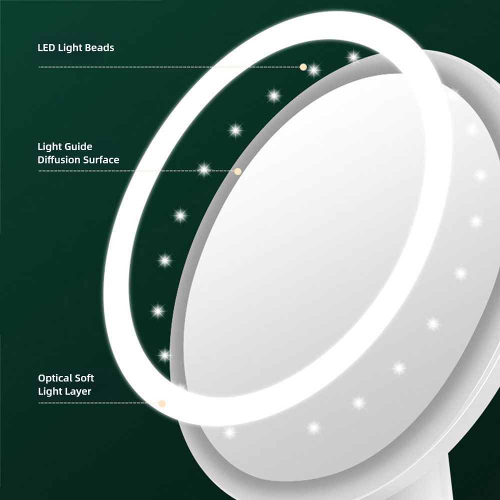 4K Silver Plated LED Makeup Mirror Touch Control Angle Friendly Design Vanity Mirror 3 Brightness Settings Adjustable