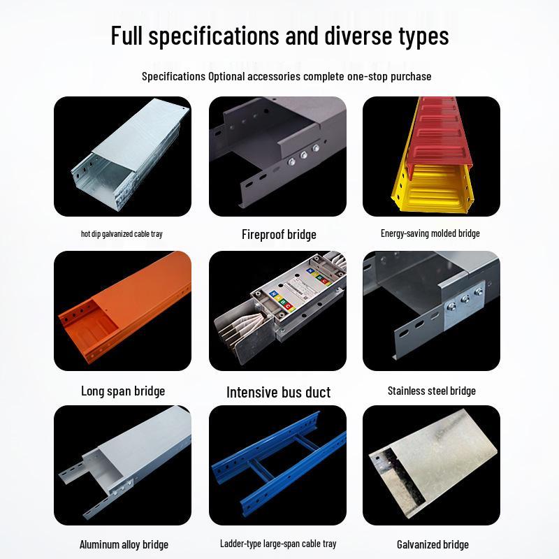 Fireproof Porous Galvanized Cable Tray & Ladder - 100x100 Slotted Perforated Wiring Duct