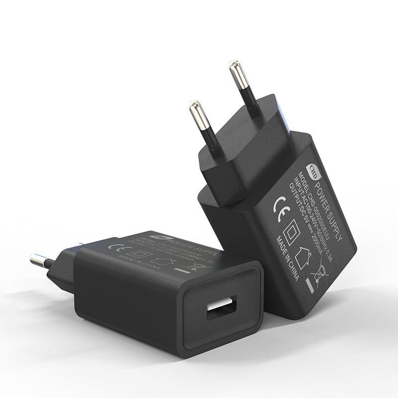 Мобильное зарядное устройство 5V2A/1A с вилкой US/EU и сертификацией CE/ETL/3C