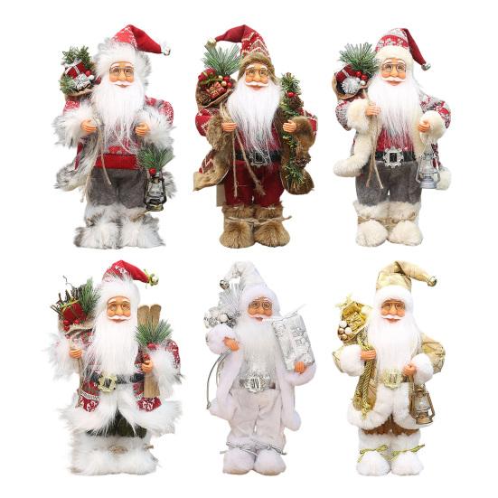 Санта Рождественское украшение 12-дюймовая фигурка ручной работы для елки, каминной полки, классический праздничный коллекционный подарок, рождественский праздничный настольный декор
