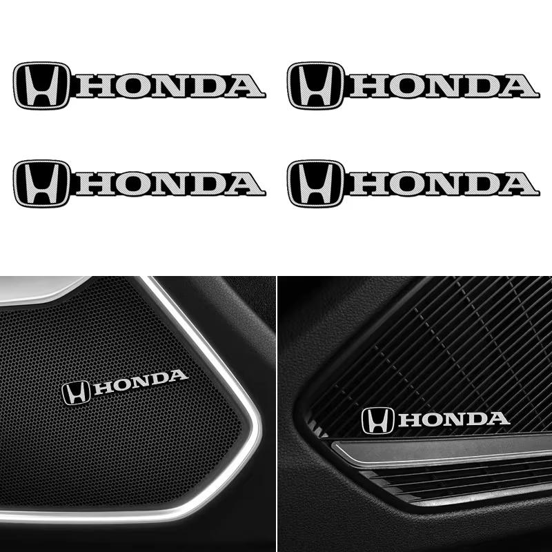 AAALZ1 car audio decorate 3D Aluminum Badge Emblem Sticker For Honda Civic Accord City Fit Mugen Vezel CR-V Pilot HR-V Envix Odyssey