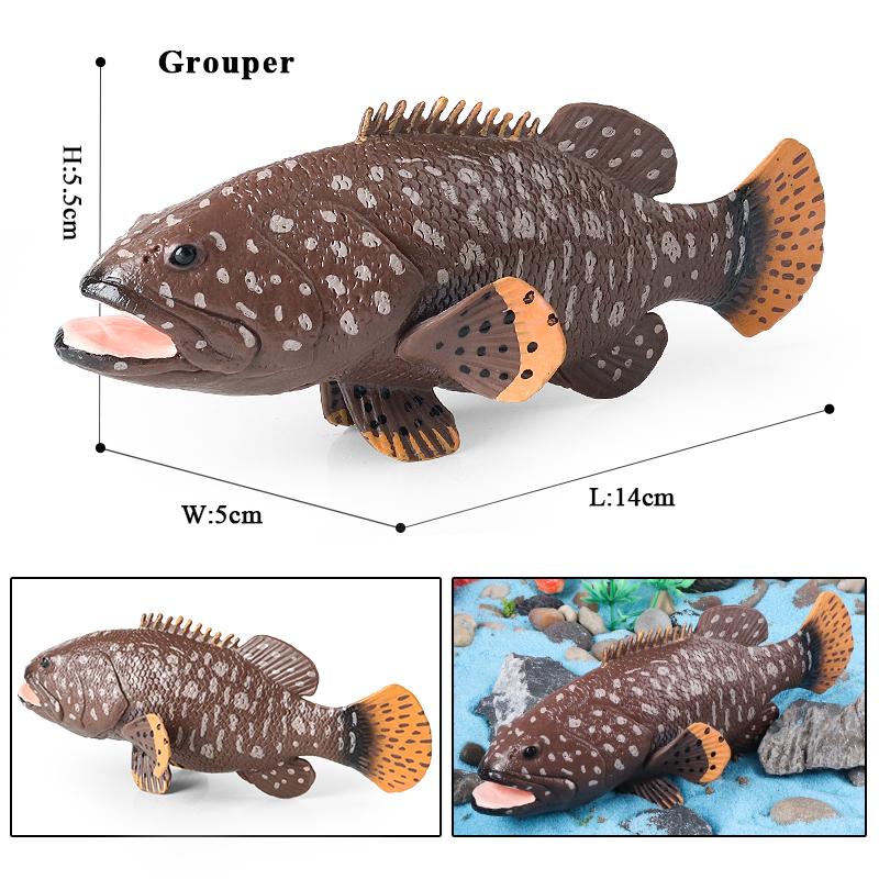 Oenux Модель Морская жизнь Рыба-клоун Лосось Окунь Морское Океаническое Животное Фигурки ПВХ Высокое Качество Образование Миниатюра Пляж Детская Игрушка