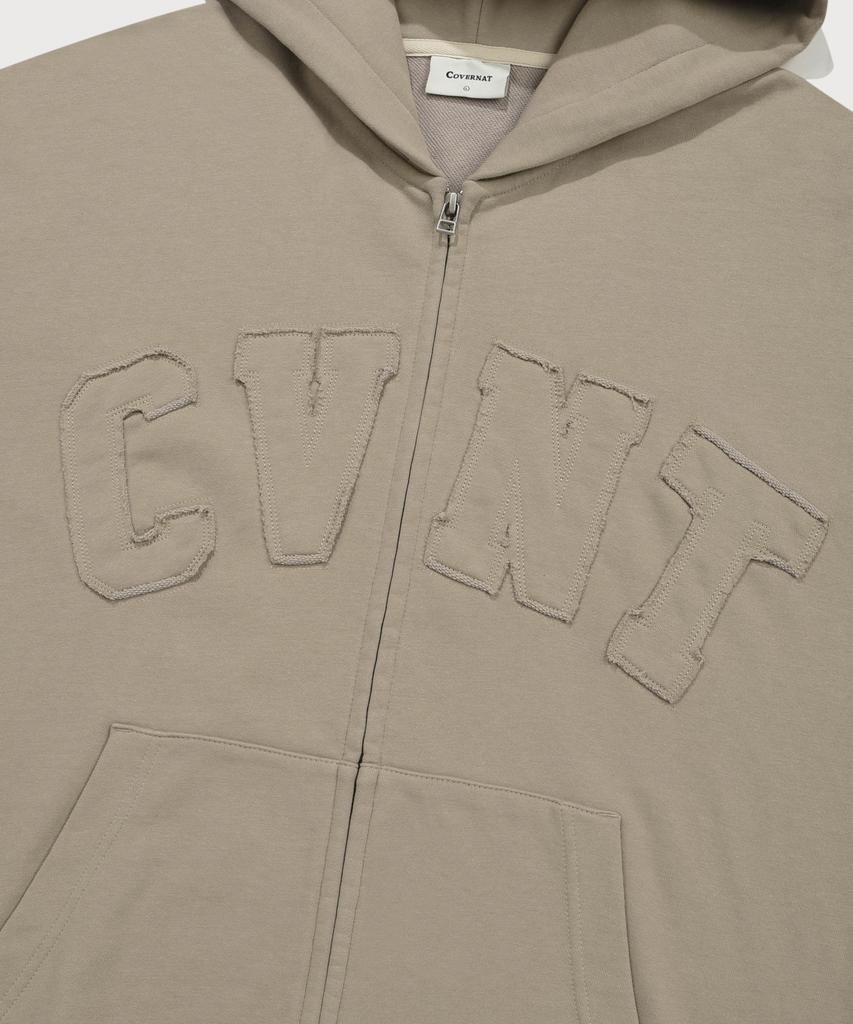 Covernat Cvnt Vintage Zip-Up Hoodie Light Khaki