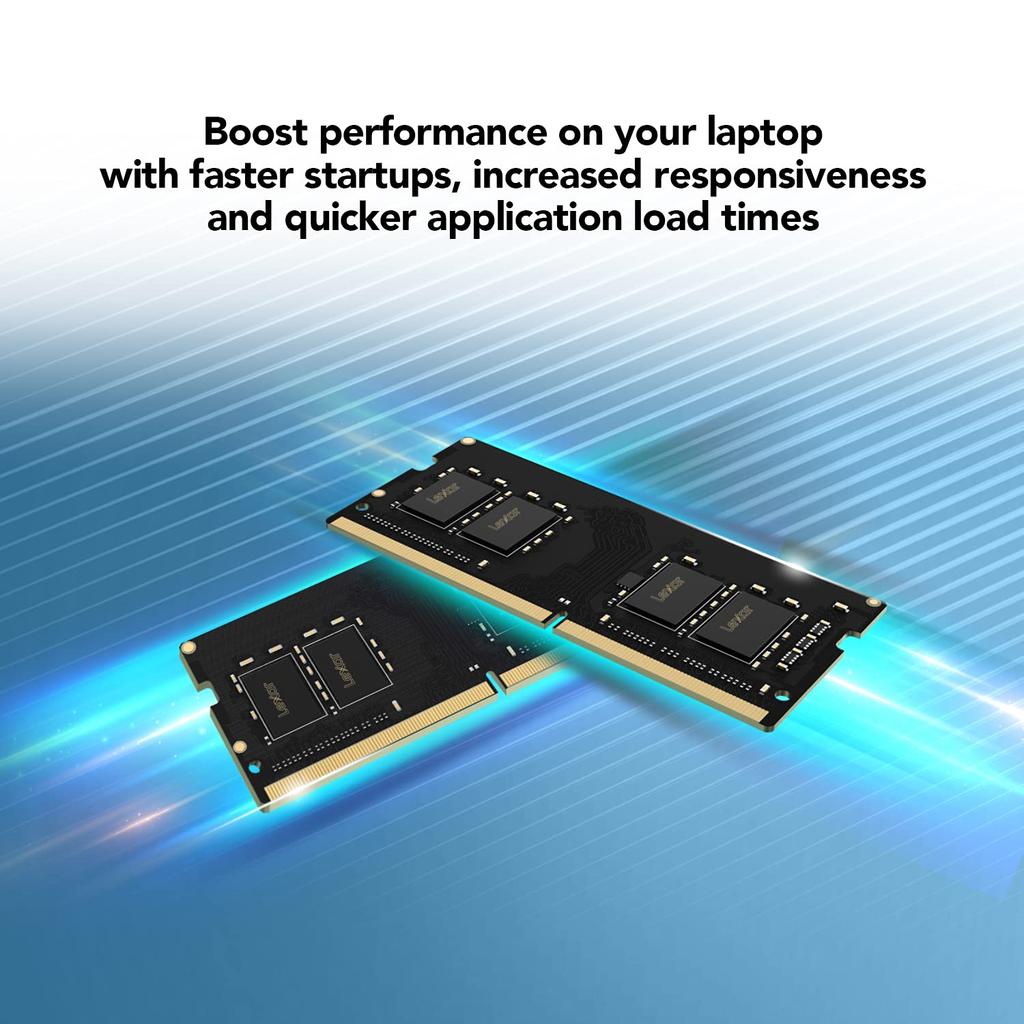 Lexar 16GB DRAM Light User DDR4 3200 MHz SODIMM Laptop Memory Performance Upgrade LD4AS016G-B3200GSST