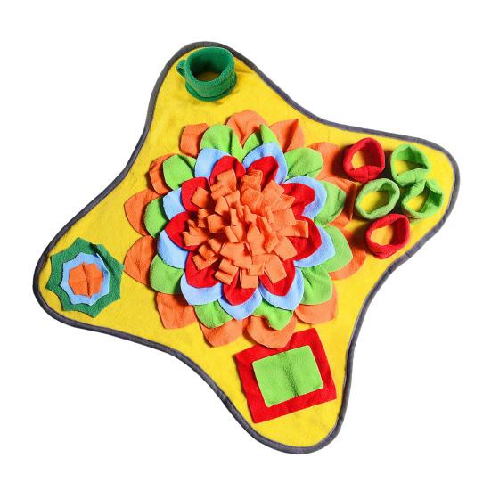 Pet Smelling Pad with Anti-Slip Bottom Advanced Foraging Sniffing Mat Bright Color Slow-Food Exercise Mat Multi-layer Pet Mat