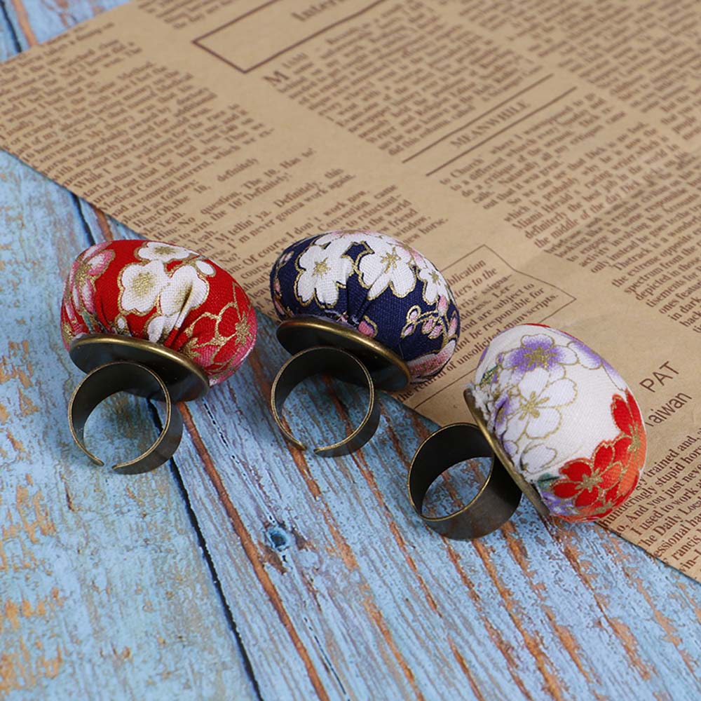 Stitch Fabric Cotton Ring Ball Shaped Pin Cushion Sewing Accessories Needle Pillow Needle Holder