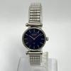 Б/У 458 [Батарея заменена и почищено] Рабочий предмет Женские часы ORIENT Orient Blue Silver Гармошка Ремешок Стиль QZ Популярный Винтажный