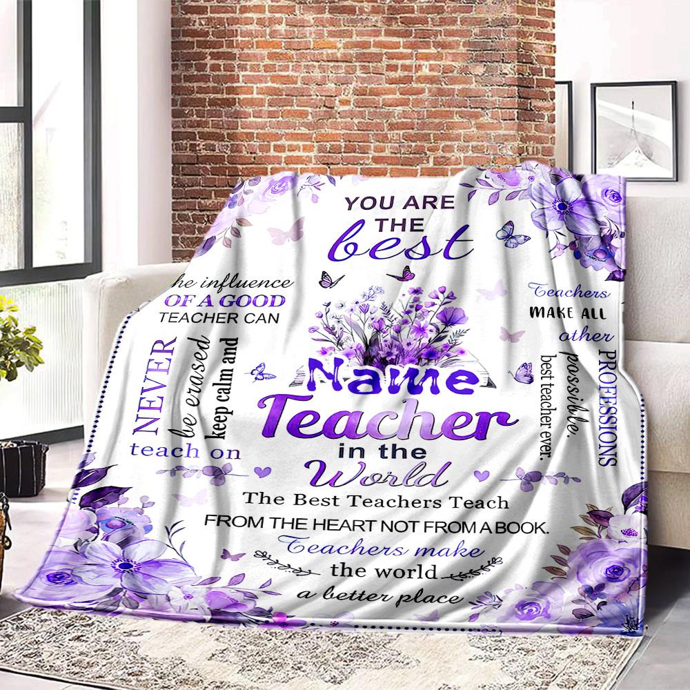 Teacher Appreciation Customize Your Name Rv Blanket Soft Comfortable Lightweight For All Seasonst50