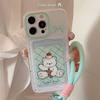 Мятно-зеленый мишка сумка-визитница чехол для мобильного телефона для iphone15 apple 17promax14 ремешок на руку 16 лето