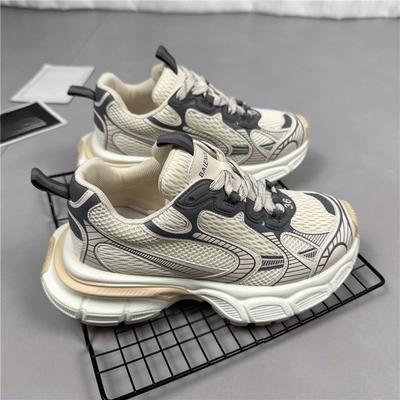 2024 Женская обувь Кроссовки Женская обувь для отдыха Модная универсальная дышащая обувь на платформе с мелким носком на шнуровке Осень