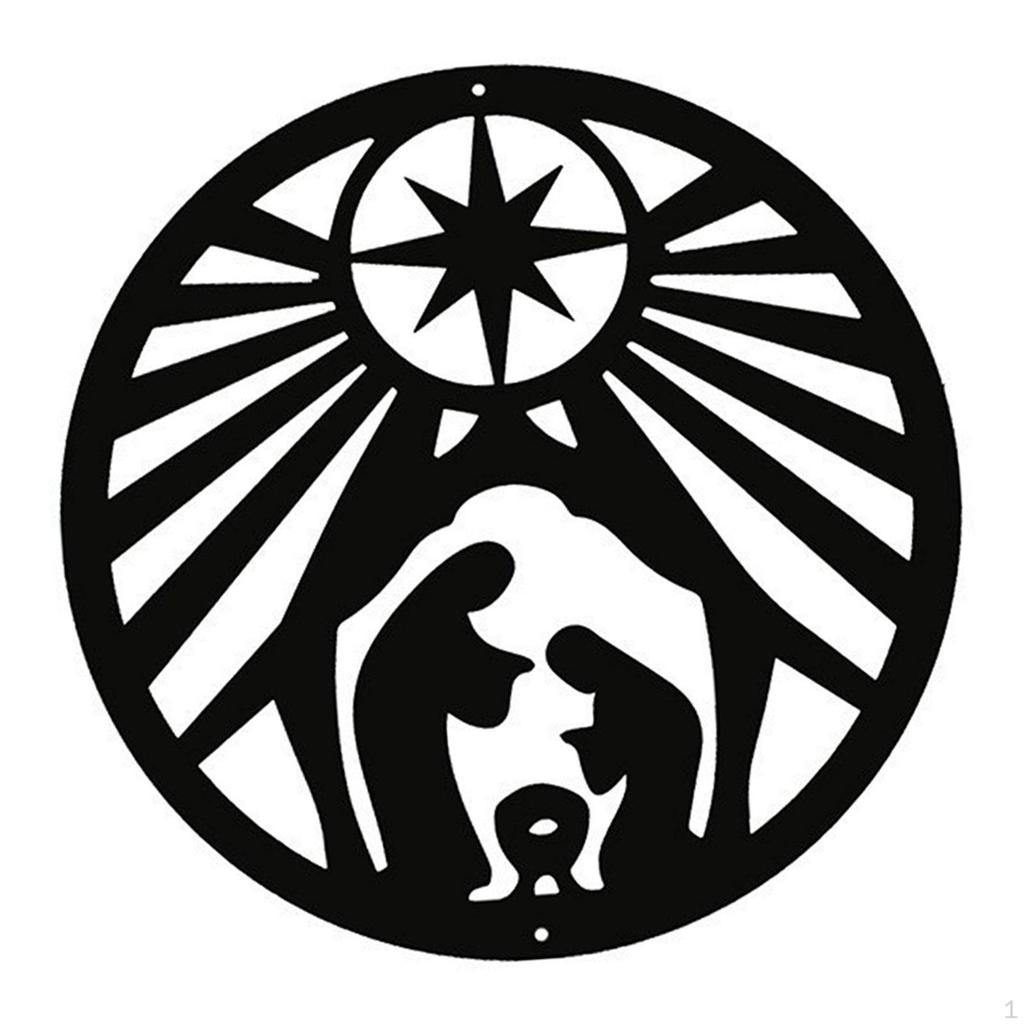 Birth of Metal Wall Decoration Mas Iron Art Hollow Black Hanging Artwork for Home Office Patio