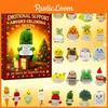 Emotional Support Advent Calendar With Cartoon Character Blind Box For Holiday Gift And Interactive Play