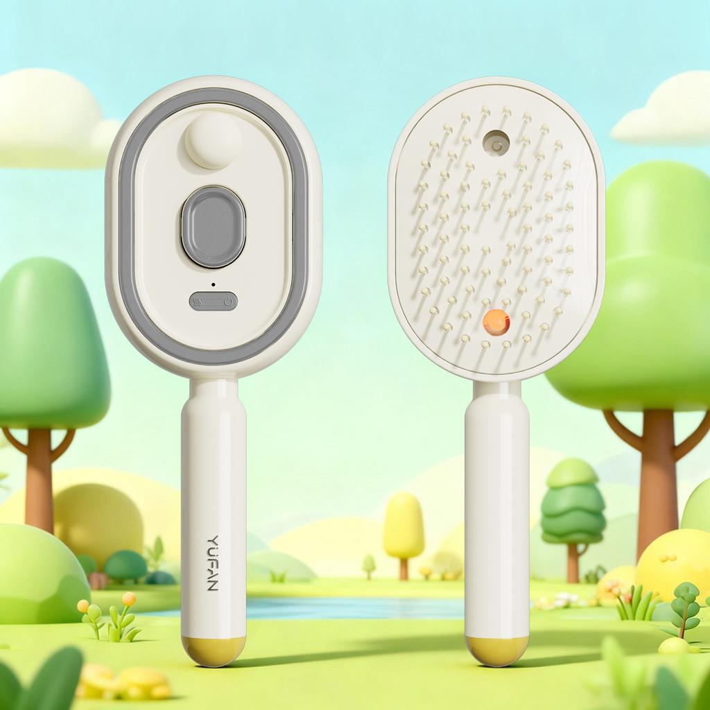 Electric Spray Scalp Massager Comb Air Cushion Hair Brush Essential Oil Detangling Anti-Static Self-Cleaning Brush