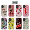 Чехол Clmj Вишневая Роза для iPhone 17 16e 16 15 14 13 12 11 X XS XR XSMAX 8 Air Pro Max Plus Роскошная двухслойная задняя крышка