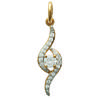 [I9086] - Gold Plated Pendant 'Câlin' Golden White - 30x8 Mm