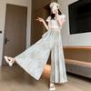 Design-designed Tie-dye Ice Silk Pants Skirt for Women In Summer Thin Sun Protection Yamamoto Pants Skirt Drooping Small Wide-leg Pants