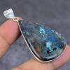 Подвеска из стерлингового серебра 925 пробы с драгоценным камнем хризоколла 2,21 дюйма Y4z68