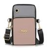 Contrast Color Nylon Phone Shoulder Bag Small Crossbody Bag Vertical Zipper Messenger Purse Shopping Coin Card Wallet