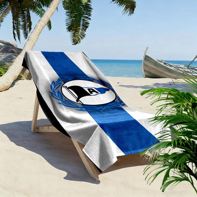 Пляжное полотенце с принтом Arminia Bielefeld, Большое мягкое быстросохнущее полотенце для пляжа, кемпинга, плавания