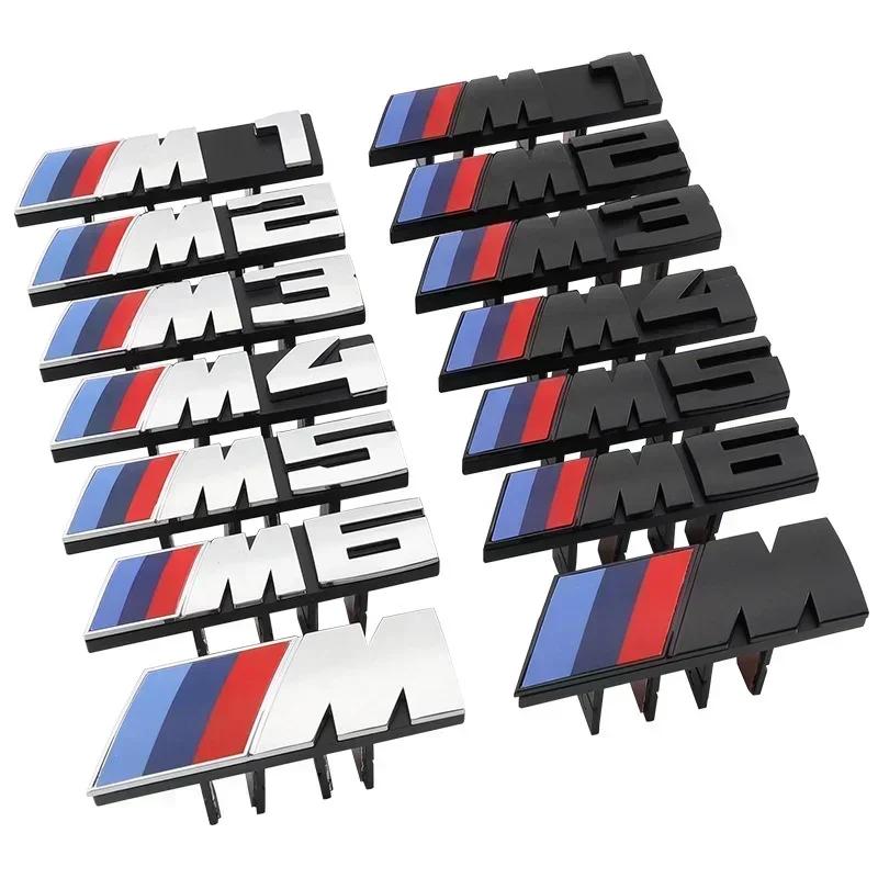 www 1Pc Car Grille M Label Leaf Plate Side Label Modified Rear Logo Decorative Sticker For BMW 3 4 5 Series MMM POWER!!! BU1