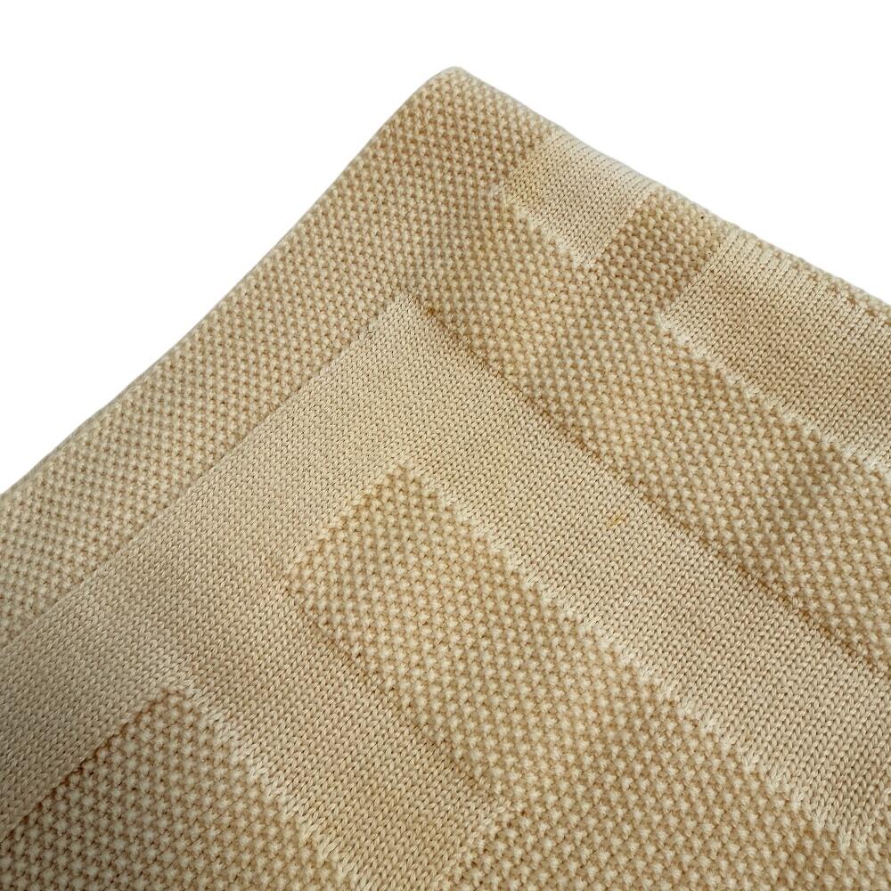 Fendi Шарф из шерсти с логотипом Stall FF, белая шерсть, женский, б/у