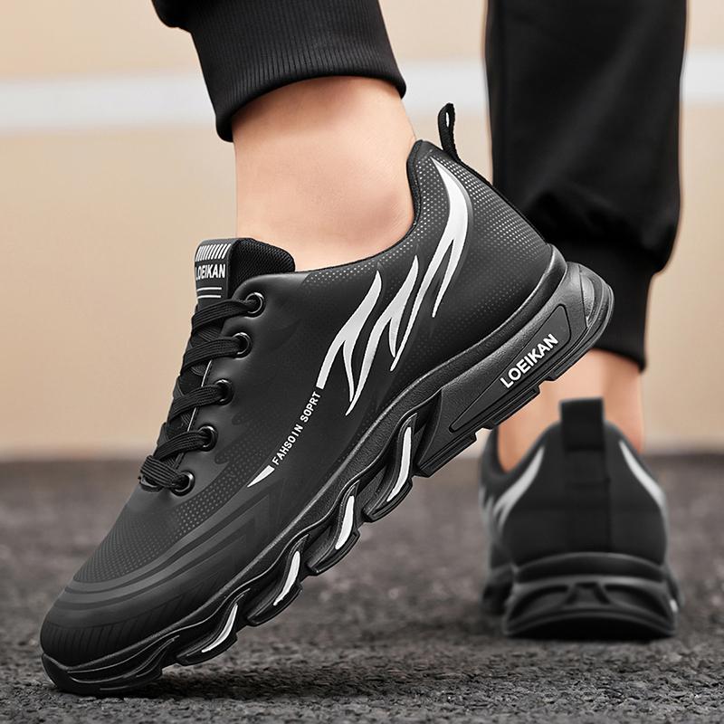 Мужская спортивная обувь, кроссовки для бега, студенческие кроссовки, черные кроссовки для ходьбы, большие размеры