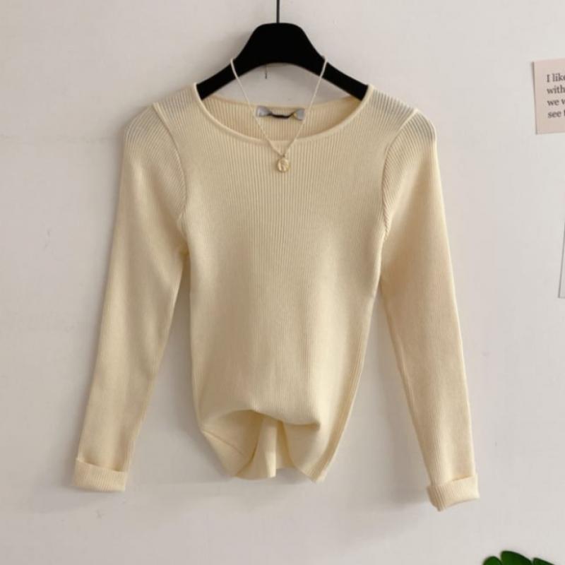 Honey J Soft Slim Ribbed Round Knit  7 Colors 