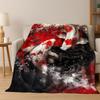 Nature Balance Yin Yang Tai Chi Black White Energy Flannel Blanket,Cozy Soft Throw Blanket for Home Bedroom Bed Sofa Cover Gift