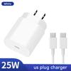 PD 25 Вт Супер Быстрая Зарядка USB-C Адаптер Для Зарядки Для iPhone Samsung Galaxy USB Type C Кабель Быстрой Зарядки Настенная Вилка Зарядного Устройства EU/US