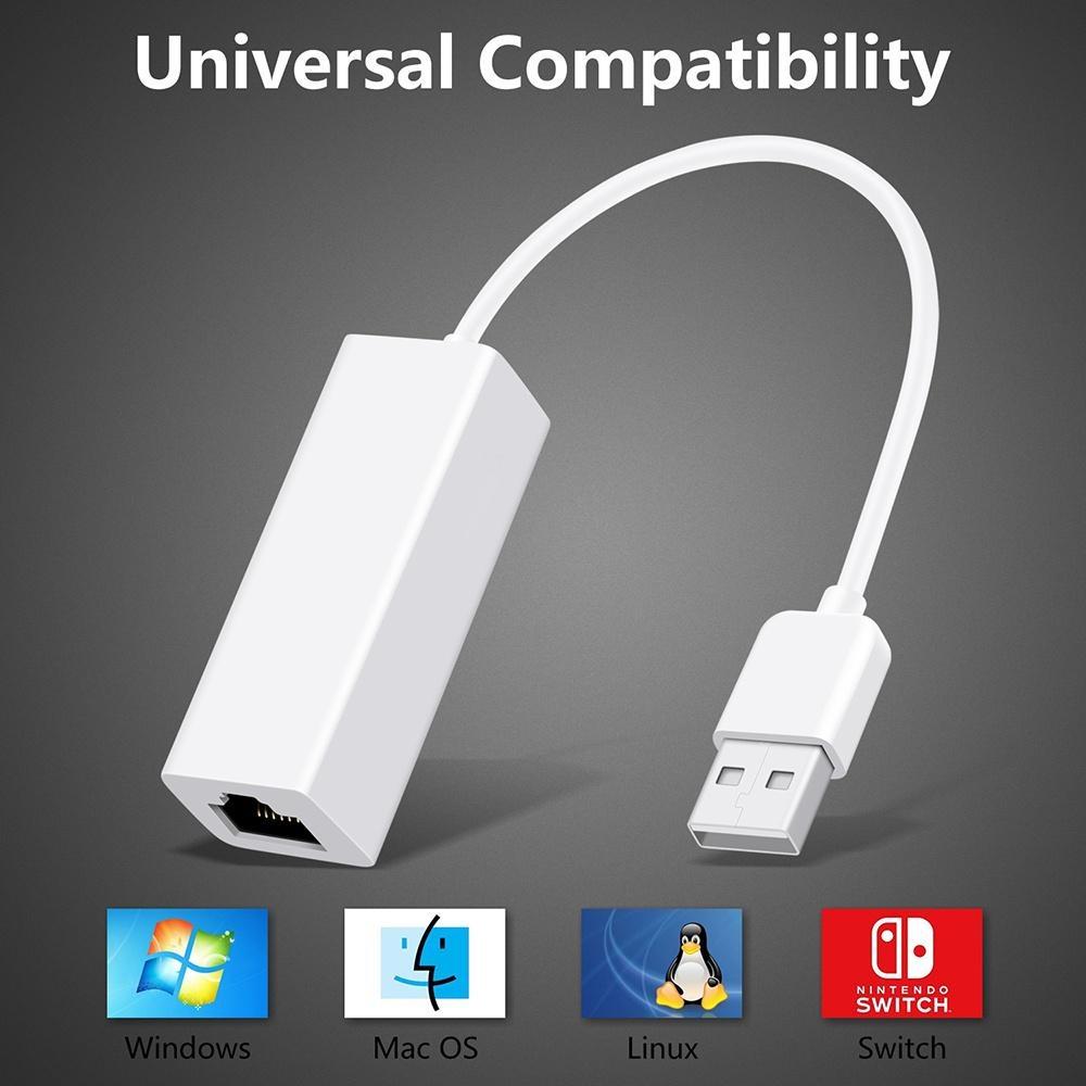 Сетевой адаптер Ethernet USB 2.0 на RJ45, 100 Мбит/с, для Mac, планшета Android, ПК Windows 7/8/10, высокое качество, драйверы не требуются