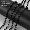 1Meter Colorful Glass Ball Beaded Chain Crystal Beads Necklace Body Chain Accessories for Jewelry Making Components DIY Supplies