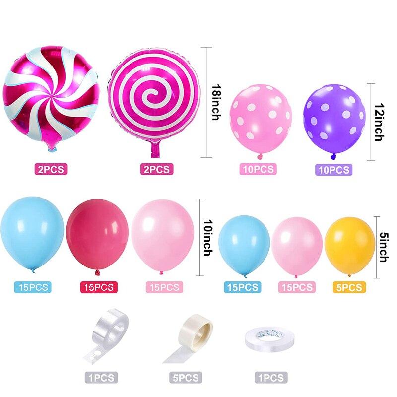 Радужный воздушный шар, гелиевые конфеты, розовый пастельный шар, гирлянда на день рождения, арочный комплект, свадебное украшение, вечерние для девочек, детский душ