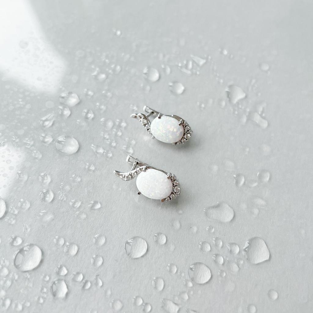 Серебряные серьги с опалом 4.323ct (2151890)