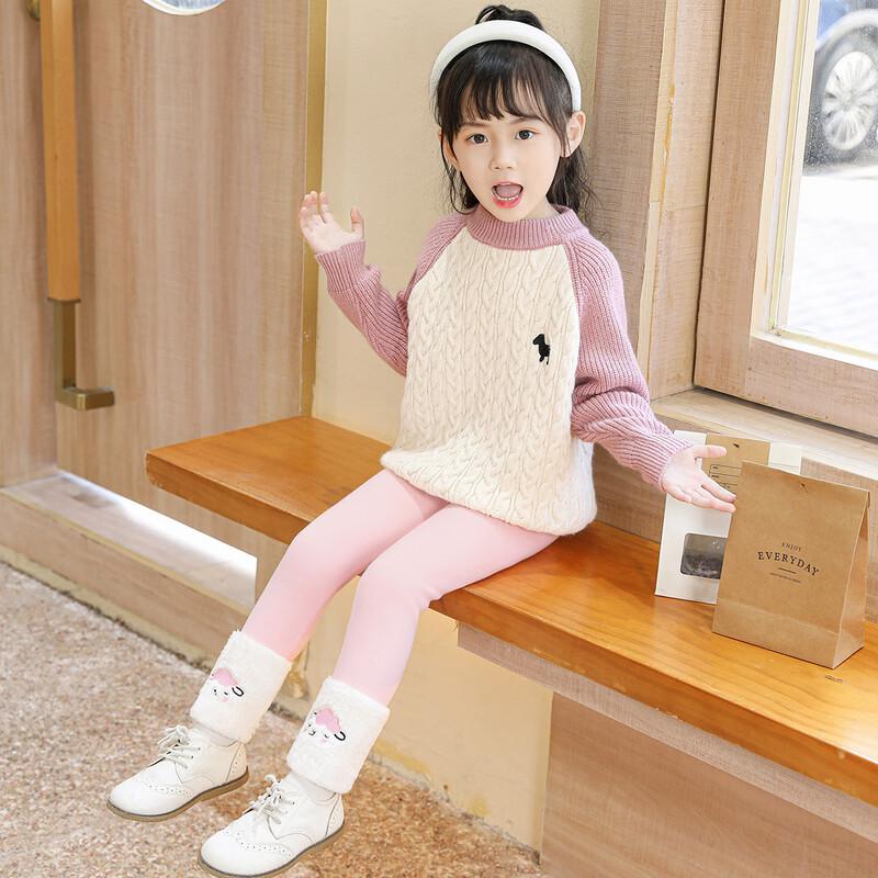 Girls' Lamb Wool Lined Thermal Leggings
