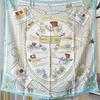 2025 Silk Twill Retro 90x90cm Light Luxury Women's Sunscreen Shawl
