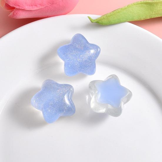 10 шт., бусины со звездами, яркие цвета, милые украшения из смолы, сделай сам, ювелирные изделия, аксессуары для чехлов для мобильных телефонов