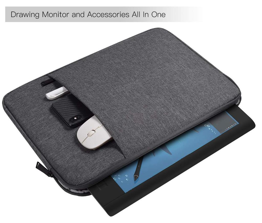 Huion Waterproof Drawing Tablet Sleeve Case for KAMVAS Pro 16, Wacom Cintiq 16, and Intuos Pro Large PTH860 - Carrying Case (Space Gray)