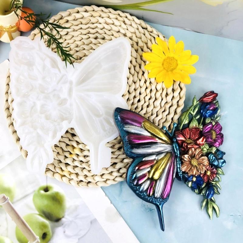 Butterfly Silicone Molds 3D Animal Resin Mold Large Butterfly Statue Making Epoxy Casting Mould for Wall Hanging Door