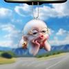 Подвеска на зеркало заднего вида автомобиля, хмурая обезьянка, подвеска для автомобиля, декор зеркала заднего вида, автомобильные украшения, декор зеркала заднего вида, салонное зеркало заднего вида