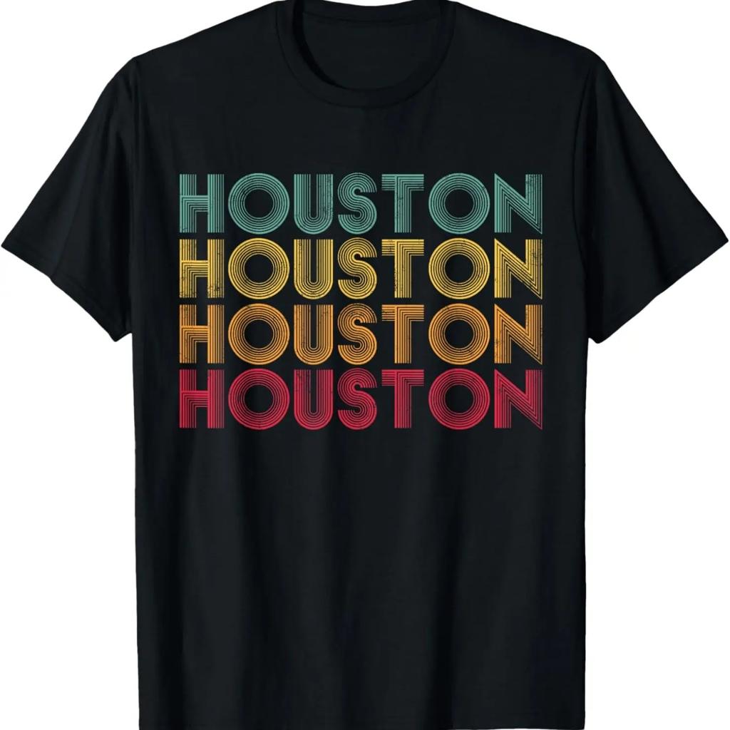 HOUSTON, TX T-Shirt Vintage Retro 70's 80's Fun Texas Gift T-Shirt